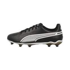 Puma King Match Play FG/AG Youth Football Boots Black / White