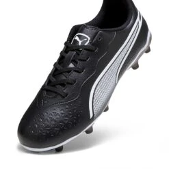 Puma King Match Play FG/AG Youth Football Boots Black / White -underwear Zone 107573 01 sv04