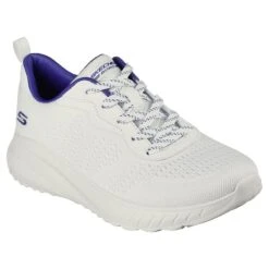 Skechers Women's Bobs Squad Chaos Cosmic Feel Runners White / Blue -underwear Zone 117227 ofwt large 1