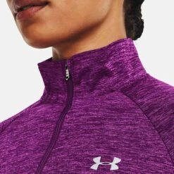 Under Armour Women's Tech™ Half Zip Twist Rivalry / Strobe / Metallic Silver -underwear Zone 1320128514 3
