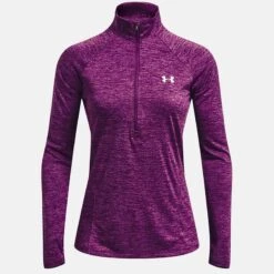 Under Armour Women's Tech™ Half Zip Twist Rivalry / Strobe / Metallic Silver -underwear Zone 1320128514 4