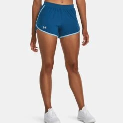 Under Armour Women's Fly-By 2.0 Shorts Varsity Blue / Blizzard / Reflective