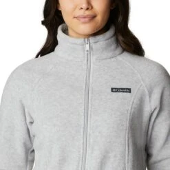 Columbia Women's Benton Springs™ Full Zip Fleece Jacket Cirrus Grey Heather -underwear Zone 1372111 034 a2 presethigh res jpeg 300 dpi