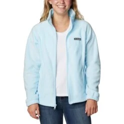 Columbia Women's Benton Springs™ Full Zip Fleece Jacket Spring Blue -underwear Zone 1372111 490 a5 presethigh res jpeg 300 dpi
