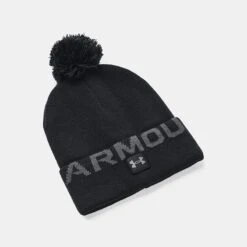 Under Armour UA Halftime Fleece Pom Bobble Hat Black / Pitch Grey
