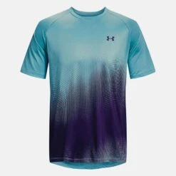 Under Armour Men's UA Tech™ Fade T-Shirt Glacier Blue / Sonar Blue - Tall -underwear Zone 1377053433 5