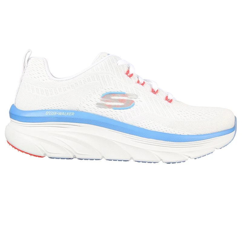 Skechers Women's Relaxed Fit: D'Lux Walker - Fresh Finesse Runners White / Pink / Blue 1 Skechers Women's Relaxed Fit: D'Lux Walker - Fresh Finesse Runners White / Pink / Blue