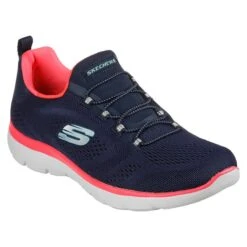 Skechers Women's Summits - Perfect Views Runners Navy / Neon Pink -underwear Zone 149523 nvnp large