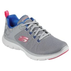 Skechers Women's Flex Appeal 4.0 - Elegant Ways Runners Grey / Multi Trim -underwear Zone 149580 gmlt large