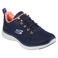 Skechers Women's Flex Appeal 4.0 - Elegant Ways Runners Navy / Multi Trim -underwear Zone 149580 nvmt large