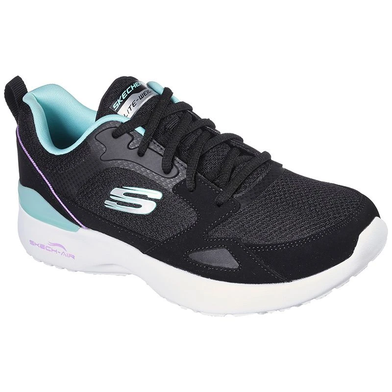 Skechers Women's Skech-Air Dynamic Carefree Way Trainers Black / Mint 3 Skechers Women's Skech-Air Dynamic Carefree Way Trainers Black / Mint - Image 3