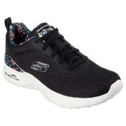 Skechers Women's Air Dynamight Laid Out Runners Black / Floral -underwear Zone 149756 bkmt large