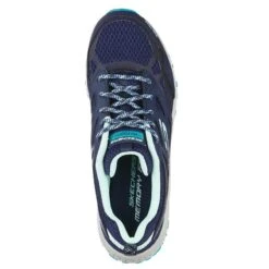 Skechers Women's Hillcrest - Pure Escapade Runners Navy / Turquoise -underwear Zone 149821 nvtq b large