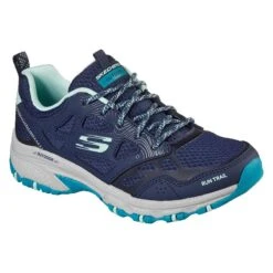 Skechers Women's Hillcrest - Pure Escapade Runners Navy / Turquoise -underwear Zone 149821 nvtq large