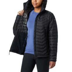 Columbia Women's Powder Lite™ Hooded Jacket Black -underwear Zone 1699071 011 a3 presethigh res jpeg 300 dpi