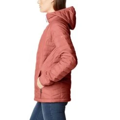Columbia Women's Powder Lite™ Hooded Jacket Dark Coral -underwear Zone 1699071 639 a1 presethigh res jpeg 300 dpi