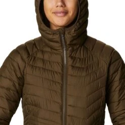 Columbia Women's Powder Lite™ Mid Down Jacket Olive Green -underwear Zone 1748311 319 a2 presethigh res jpeg 300 dpi