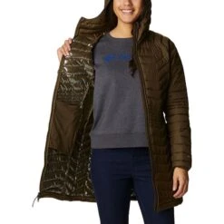 Columbia Women's Powder Lite™ Mid Down Jacket Olive Green -underwear Zone 1748311 319 a3 presethigh res jpeg 300 dpi