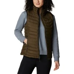 Columbia Women's Powder Lite™ Gilet Olive Green -underwear Zone 1757411 319 a6 presethigh res jpeg 300 dpi