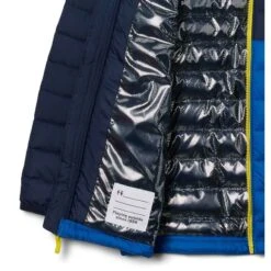 Columbia Kids' Powder Lite™ Hooded Jacket Bright Indigo / Coll Navy / Laser Lemon -underwear Zone 1802901 435 a1 presethigh res jpeg 300 dpi