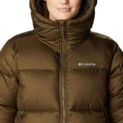 Columbia Women's Puffect™ Mid Hooded Jacket Olive Green -underwear Zone 1864791 319 a2 presethigh res jpeg 300 dpi