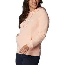 Columbia Women's Logo Hoodie Peach Blossom -underwear Zone 1895751 890 a3 presethigh res jpeg 300 dpi