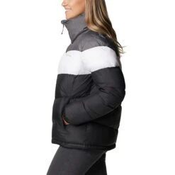 Columbia Women's Puffect™ Colourblock Jacket Black / White / City Grey -underwear Zone 1955101 010 a1 presethigh res jpeg 300 dpi