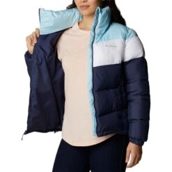 Columbia Women's Puffect™ Colorblock Jacket Nocturnal / White -underwear Zone 1955101 466 a3