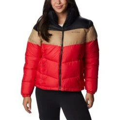 Columbia Women's Puffect™ Colourblock Jacket Red Lily / Beach