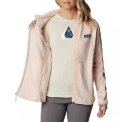 Columbia Women's Sweater Weather™ Fleece Jacket Peach Blossom Heather -underwear Zone 1958933 890 a3