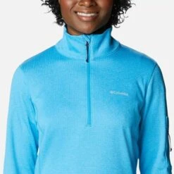 Columbia Women's Park View™ Half Zip Fleece Blue Chill Heather -underwear Zone 1959703 422 a2