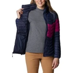 Columbia Women's Powder Pass™ Down Jacket Nocturnal / Wild Fuchsia -underwear Zone 1989432 466 a3 1
