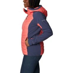 Columbia Women's Powder Lite™ Hybrid Hooded Jacket Blush Pink / Nocturnal -underwear Zone 2007761 614 a1 presethigh res jpeg 300 dpi
