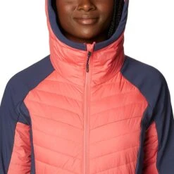 Columbia Women's Powder Lite™ Hybrid Hooded Jacket Blush Pink / Nocturnal -underwear Zone 2007761 614 a2 presethigh res jpeg 300 dpi