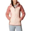 Columbia Women's Powder Lite™ Hybrid Hooded Jacket Peach Blossom / Dark Coral