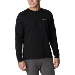 Columbia Men's CSC Basic Logo™ Long Sleeve T-Shirt Black / Csc Sleeve Logo