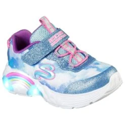 Skechers Kids' S Slights : Rainbow Racer Junior Runners Blue -underwear Zone 302300n blu f large