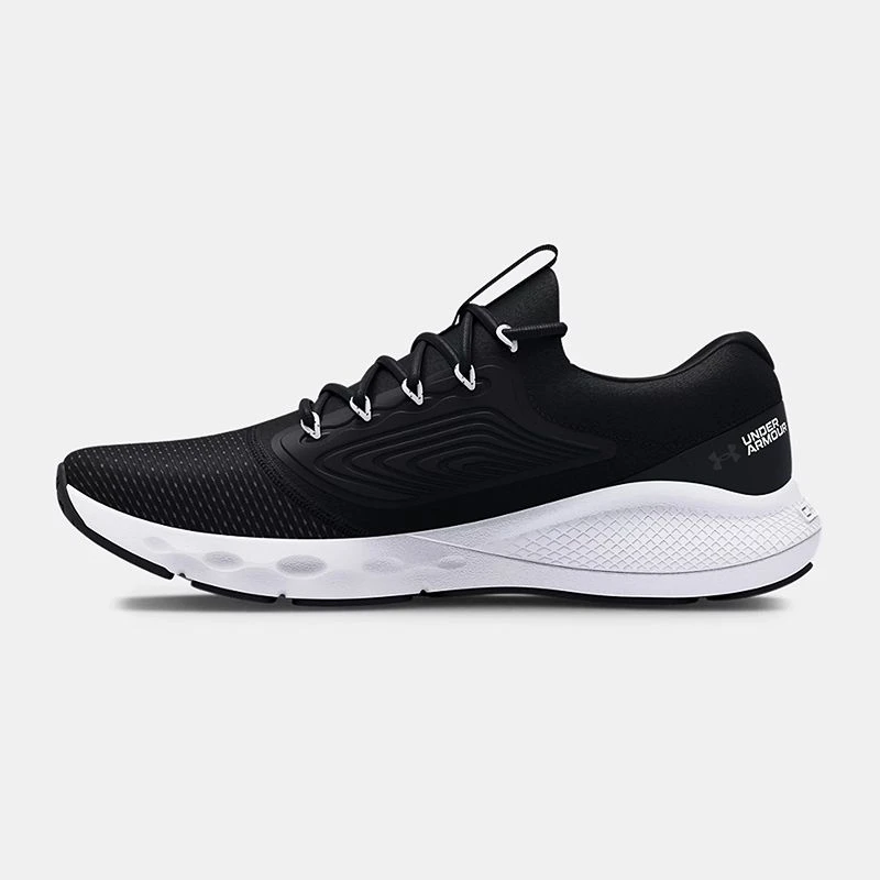 Under Armour Men's Charged Vantage 2 Running Shoes Black / Black / White 2 Under Armour Men's Charged Vantage 2 Running Shoes Black / Black / White - Image 2