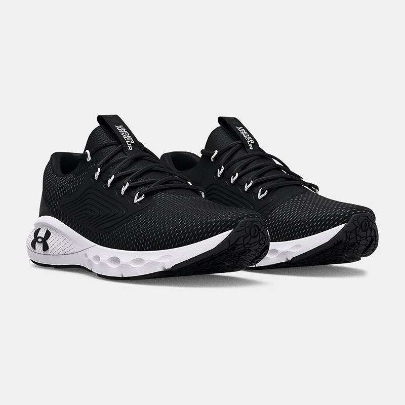 Under Armour Men's Charged Vantage 2 Running Shoes Black / Black / White 3 Under Armour Men's Charged Vantage 2 Running Shoes Black / Black / White - Image 3