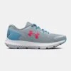 Under Armour Charged Rogue 3 Youth Running Shoes Halogen Blue / Tonic / Pink Shock