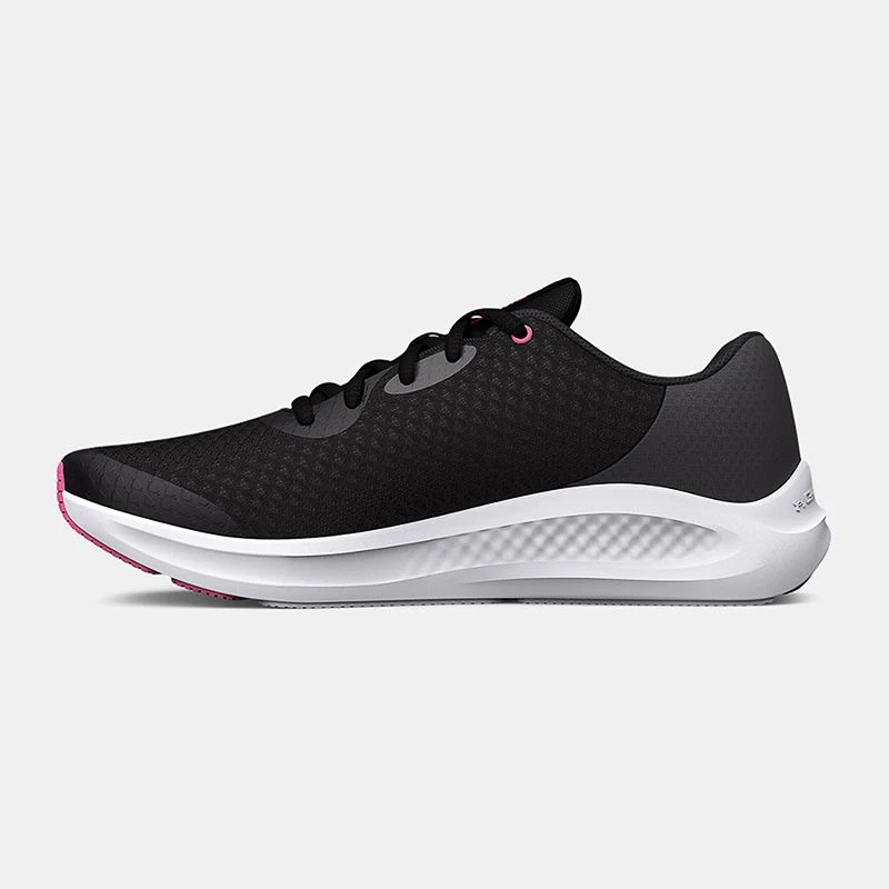 Under Armour Charged Pursuit 3 Youth Running Shoes Black / Jet Gray / White 2 Under Armour Charged Pursuit 3 Youth Running Shoes Black / Jet Gray / White - Image 2