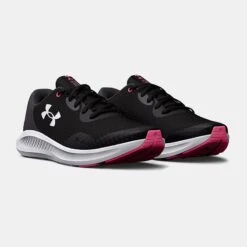 Under Armour Charged Pursuit 3 Youth Running Shoes Black / Jet Gray / White 7 Under Armour Charged Pursuit 3 Youth Running Shoes Black / Jet Gray / White -underwear Zone 3025011 001 pair