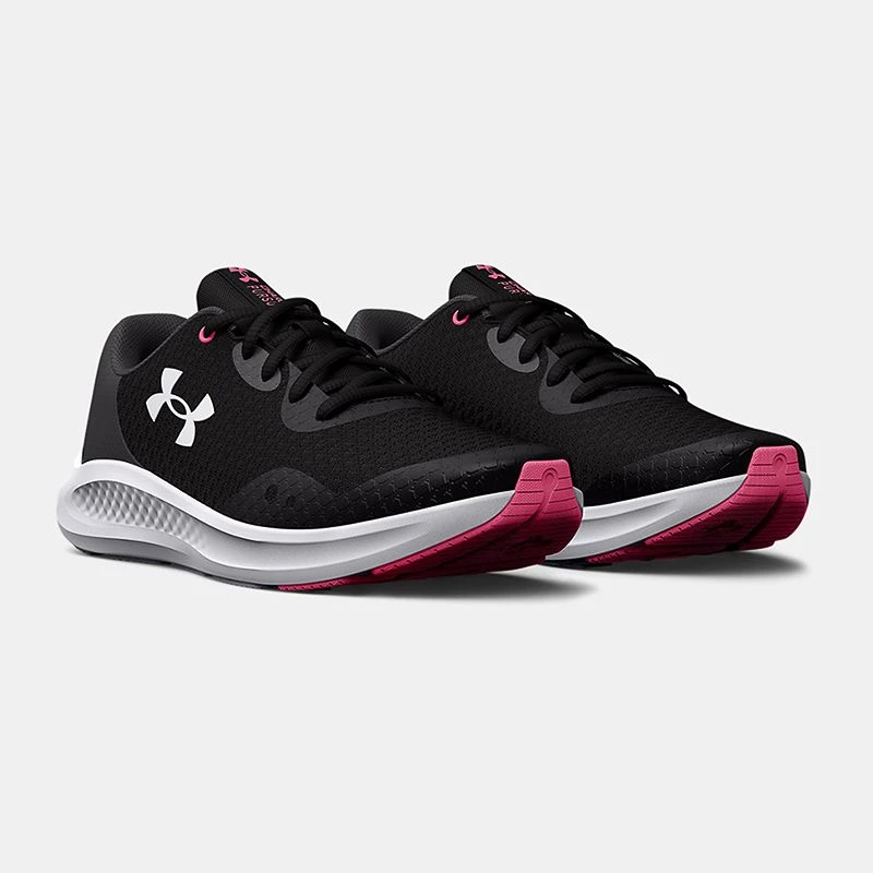 Under Armour Charged Pursuit 3 Youth Running Shoes Black / Jet Gray / White 3 Under Armour Charged Pursuit 3 Youth Running Shoes Black / Jet Gray / White - Image 3