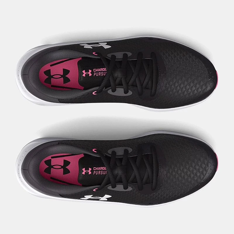 Under Armour Charged Pursuit 3 Youth Running Shoes Black / Jet Gray / White 4 Under Armour Charged Pursuit 3 Youth Running Shoes Black / Jet Gray / White - Image 4