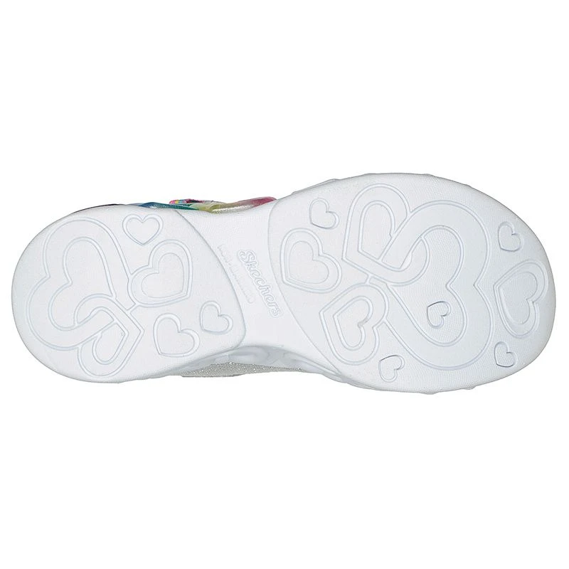 Skechers Kids' Infinite Heart Lights - Love Junior Runners Silver / Multi 4 Skechers Kids' Infinite Heart Lights - Love Junior Runners Silver / Multi - Image 4
