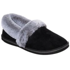 Skechers Women's Cozy Campfire Team Toasty Slippers Black / Grey -underwear Zone 32777 blk large