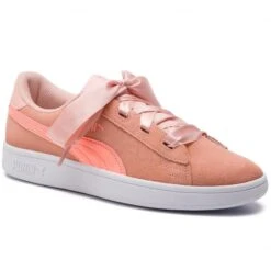Puma Kids' Smash V2 Youth Ribbon Runners Peach / White -underwear Zone 366004