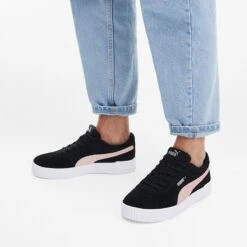 Puma Women's Carina Suede Trainers Black / Rosewater / Silver -underwear Zone 369864 11 mod03