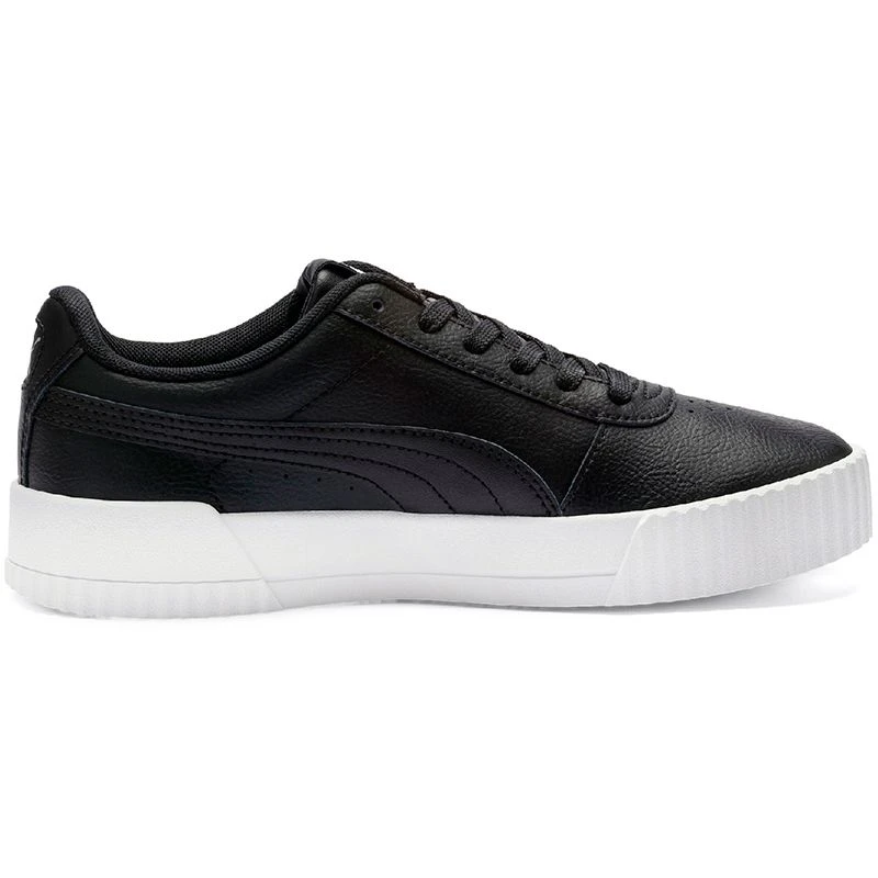 Puma Women's Carina Leather Trainers Black / White 2 Puma Women's Carina Leather Trainers Black / White - Image 2
