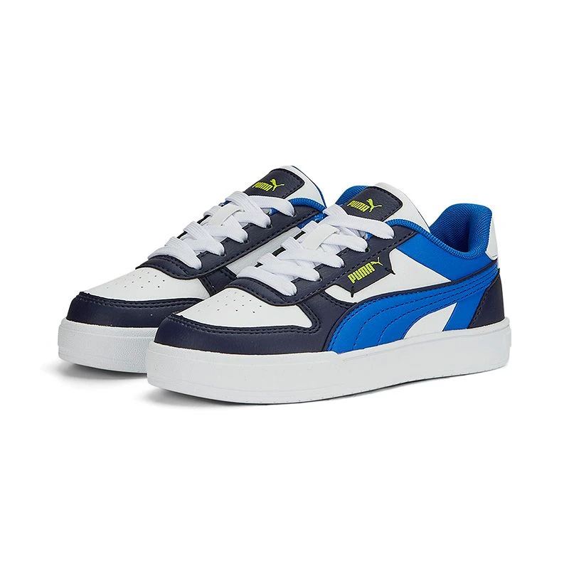 Puma Kids' Caven Dime Junior Sneakers White / Victoria Blue / Navy / Lime Smash 3 Puma Kids' Caven Dime Junior Sneakers White / Victoria Blue / Navy / Lime Smash - Image 3